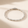 DHARIN Mixed-Cut Tennis Bracelet - 14K yellow gold 1.5ct, alternating cut pattern, warm gold tone