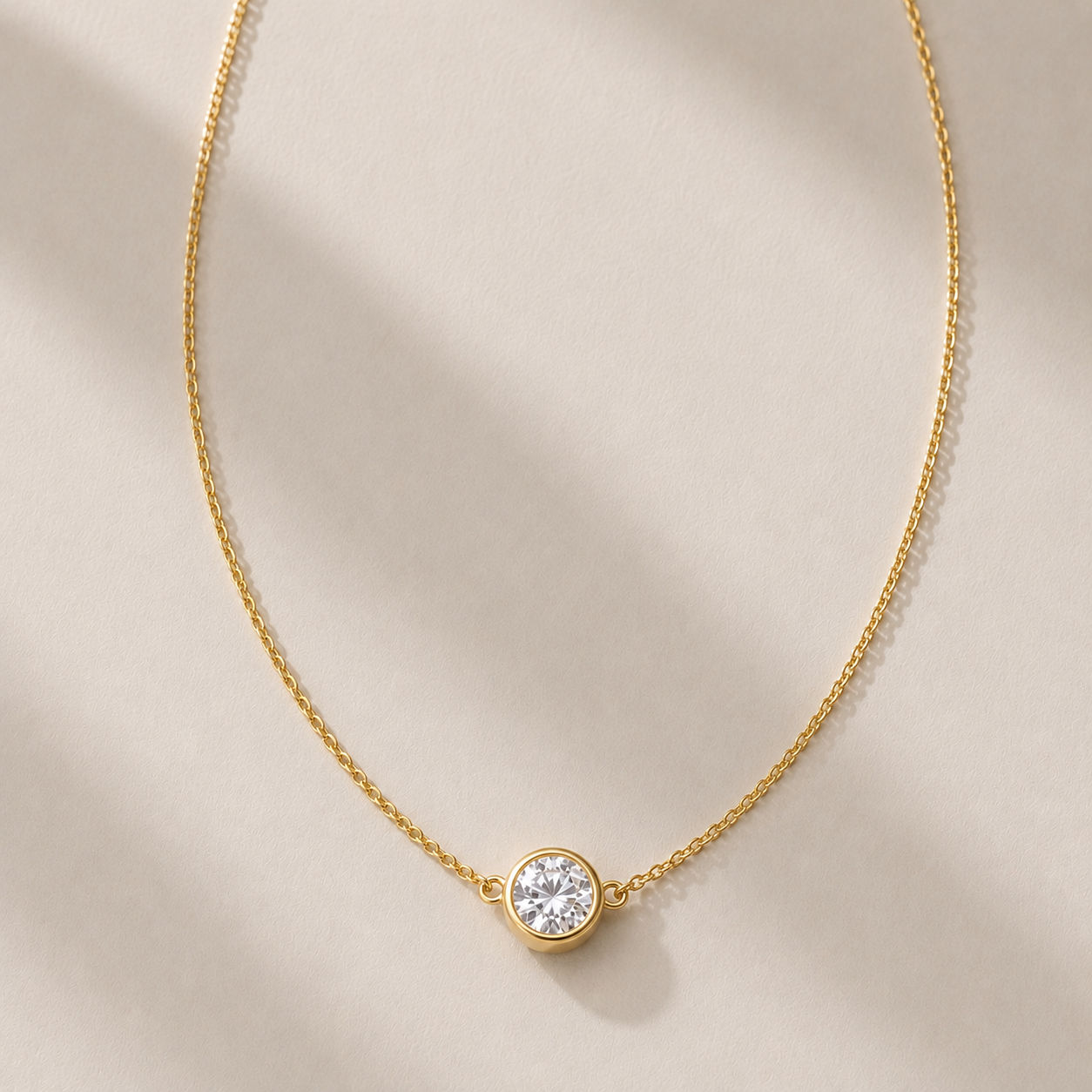 DHARIN Solitaire Floating Diamond Pendant - collection shot, multiple metal options