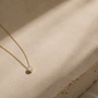 DHARIN Solitaire Floating Diamond Pendant - layered necklace styling, minimalist
