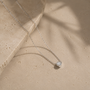 DHARIN Solitaire Floating Diamond Pendant - neck wearing lifestyle, collarbone, quiet luxury