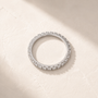 DHARIN Stackable Micro-Pavé Eternity Band - overhead flat view, lab-grown diamond eternity ring