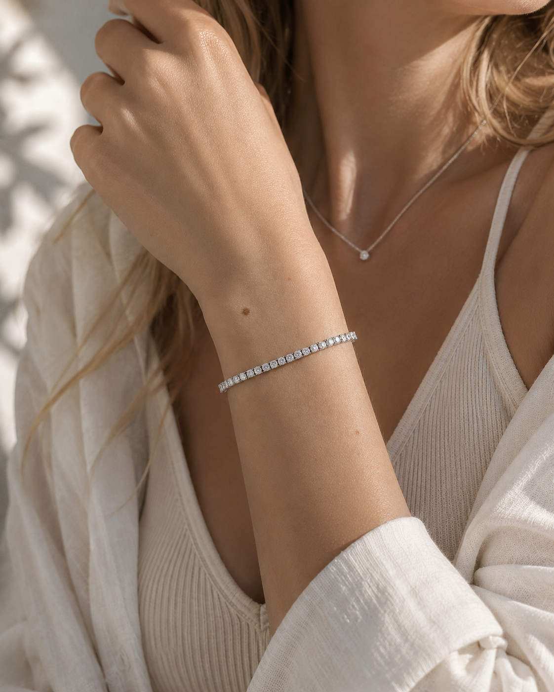 Lab Grown Diamond Tennis Bracelet – Classic Four-Claw, Conflict Free