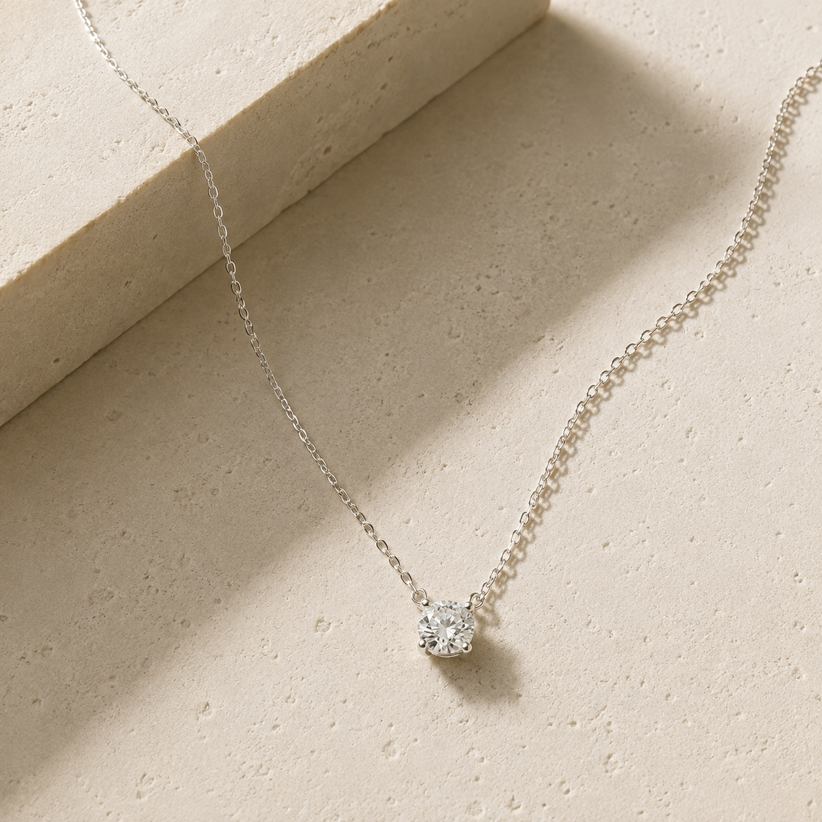 1 Carat Round Brilliant Lab-Grown Diamond Solitaire Necklace
